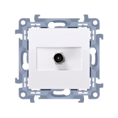 SIMON 10 ENKEL TV-ANTENNUTTAG VIT - S+843052