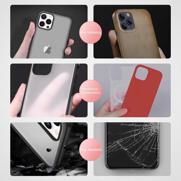 FODRAL TILL APPLE IPHONE 12 PRO MAX SVART TRANSPARENT BAKSIDA