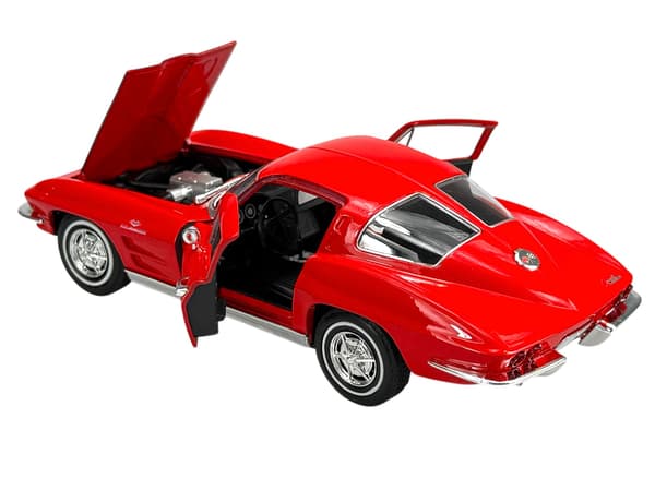 WELLY 1963 CHEVROLET CORVETTE PUNAINEN 1:24 24073