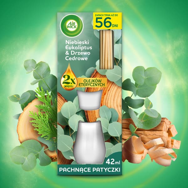 018994 Air Wick doftpinnar blå eukalyptus och cederträ 42ml
