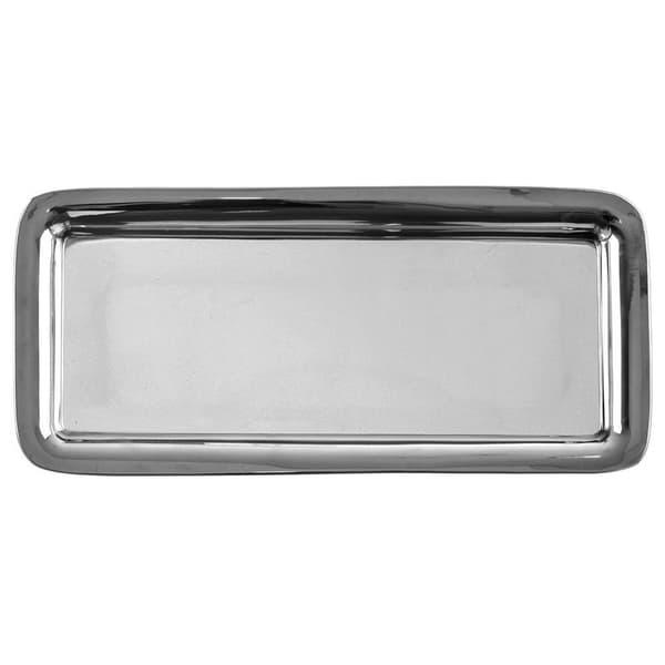 Rektangulär serveringsbricka i stål 39x17 cm