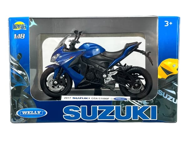 WELLY 2017 SUZUKI GSX-S1000F 1:18 12844