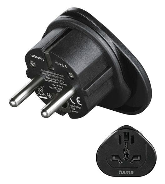 HAMA Rejseadapter Sort 223454