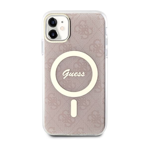 Guess 4G MagSafe - iPhone 11-skal (rosa)