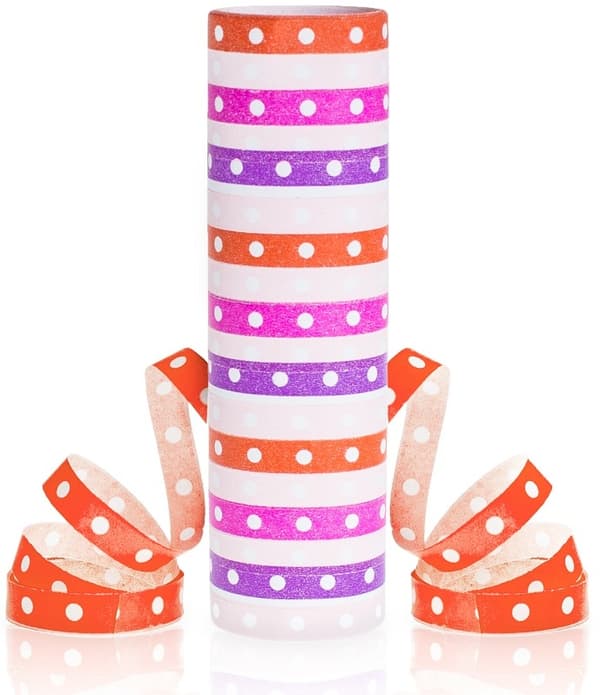 Serpentinstriber og striber pink og rød 1 sæt