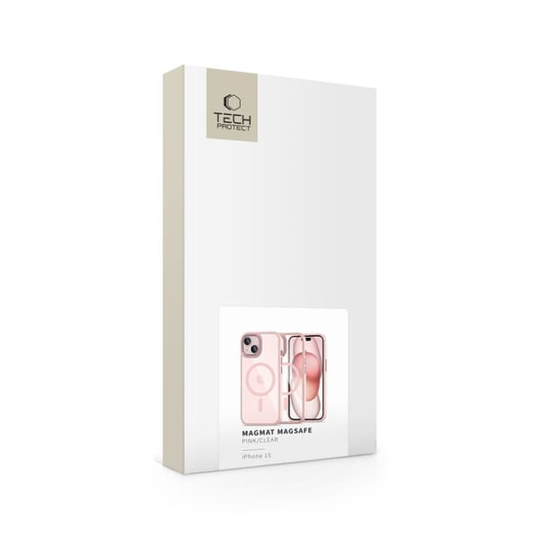 TECH-PROTECT MAGMAT MAGSAFE IPHONE 15 PINK/KLAR