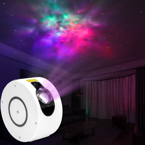 SPIRAL stjerneprojektor natlampe hvid