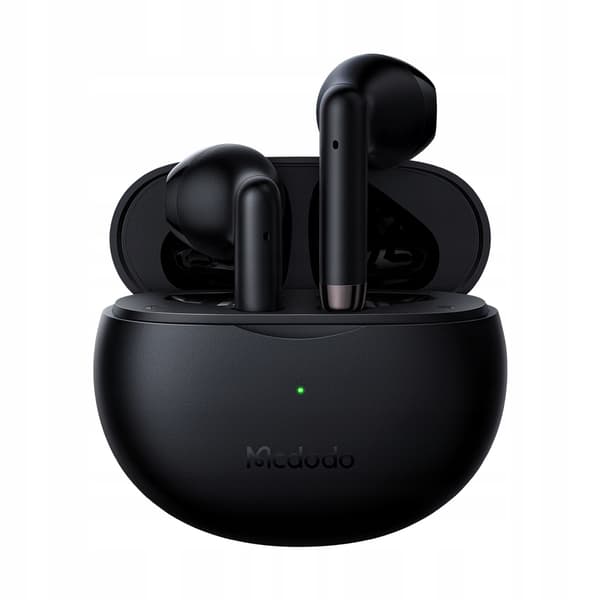 MCDODO TRÅDLØSE IN-EAR BLUETOOTH 5 HOVEDTELEFONER MED MIKROFON, SORT ETUI