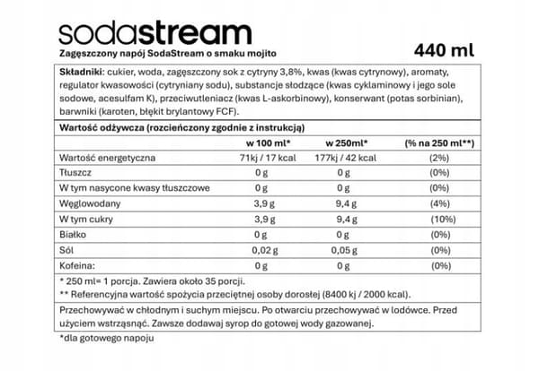 SodaStream Apelsin Zero sirapskoncentrat sockerfri apelsin och mojito