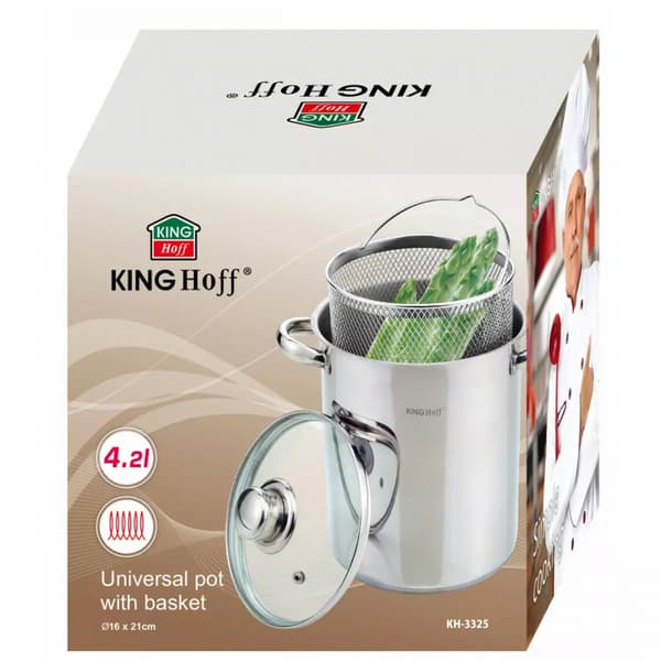 KINGHOFF KH-3325 Asparges Spaghetti Gryde 4,2L