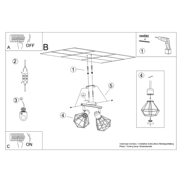 TAKLAMPA ARTEMIS 2 E14 VIT SOLLUX SL.1103