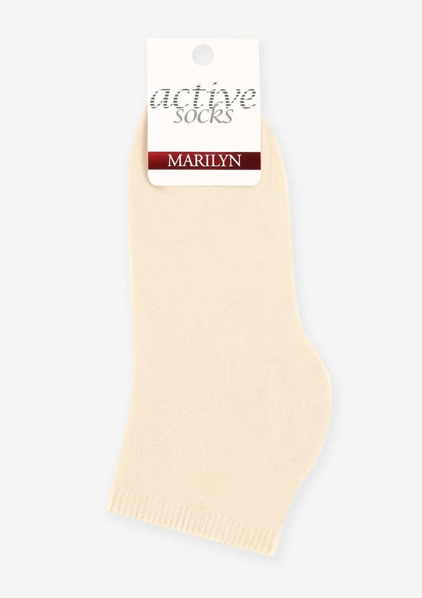 Damstrumpor bomull ecru låg Forte 58 b Marilyn one size