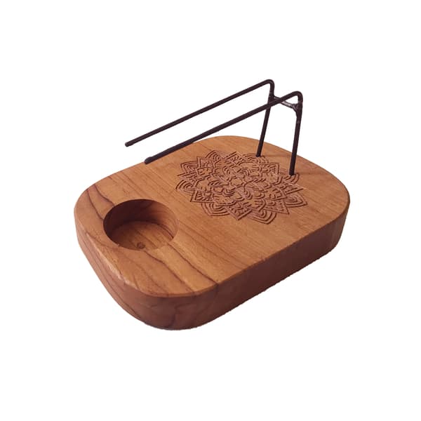 Teakträ Mandala Stånd för Palo Santo