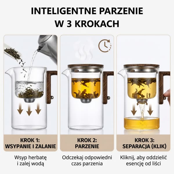 750 ML GLASKANDE MED MAGNETISK TRIGGER TIL KAFFE OG TE