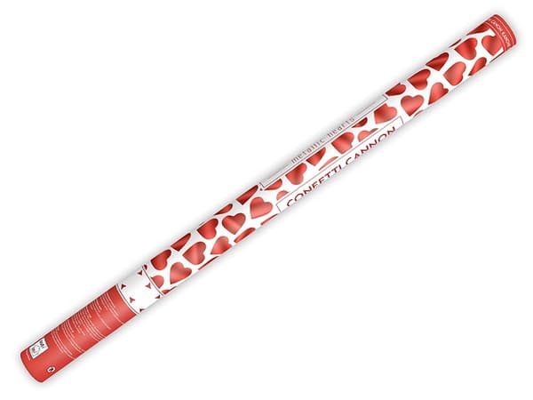 Konfetti poppers 80 cm 1 stk rød