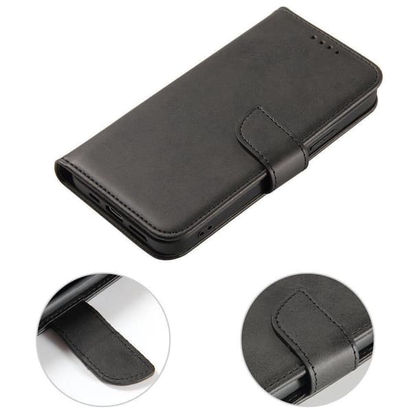 Magnetcover elegant cover med klap og stativfunktion til Honor Magic 4 sort