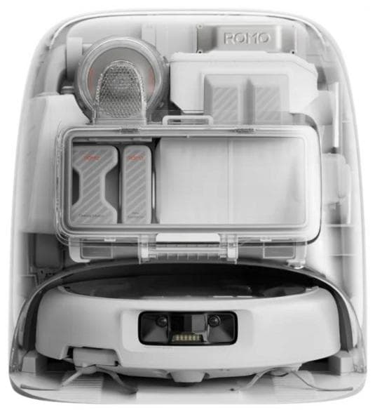 DJI Romo P genomskinlig sopningsrobot
