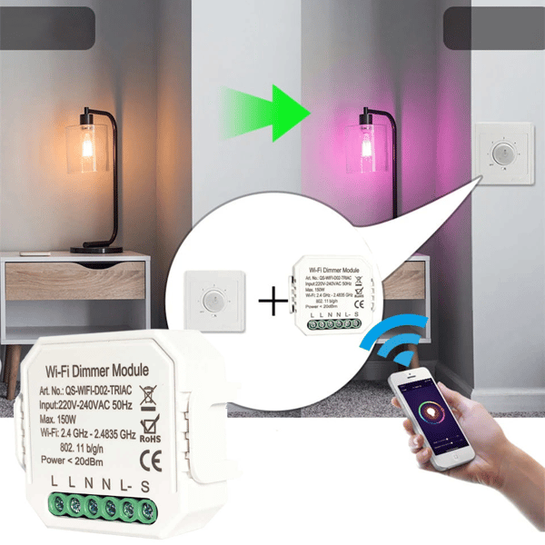 Smart Brytare Dimmer Kontakt WiFi-dimmer