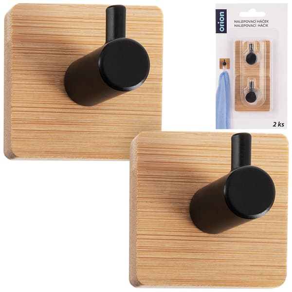 Krog selvklæbende træ metal sort 4,5x4,5 cm 2 stk.