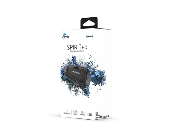 Cardo Spirit HD Motorcykel Intercom, Bluetooth 5.2, 600 m