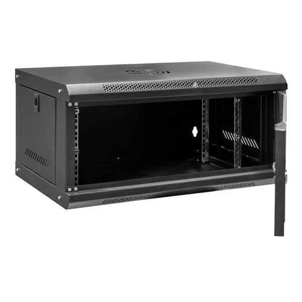 Netberg 19" 6U 300x600x400 væghængt server rack sort