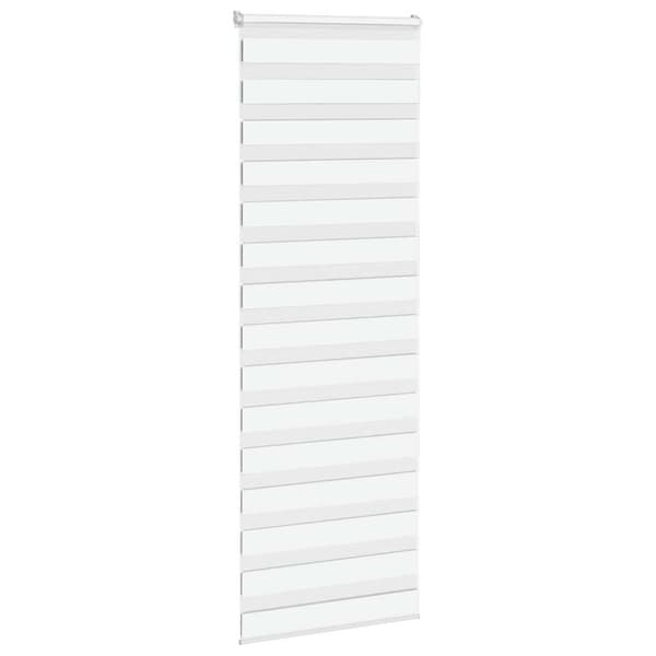 vidaXL Zebrarullgardin, vit, tygbredd 85,9 cm, polyester