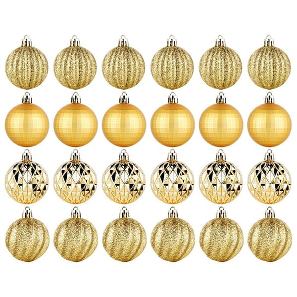 Obrytbara julgransbombor guld 5 cm 24 st