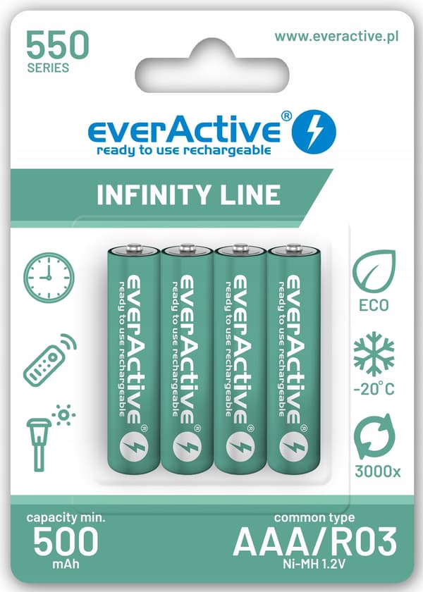 R03 akku 4BL Everactive Infinity Line NI-MH AAA 773708