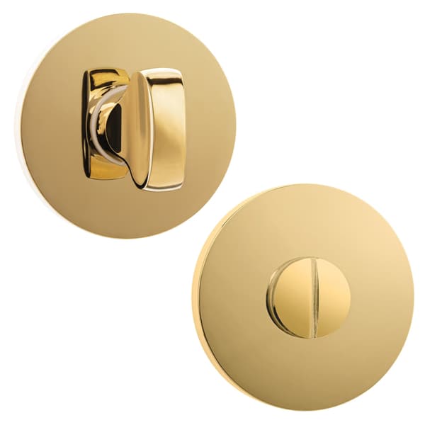 Rund Rosett WC Inre Handtagsskylt Guld Kuchinox