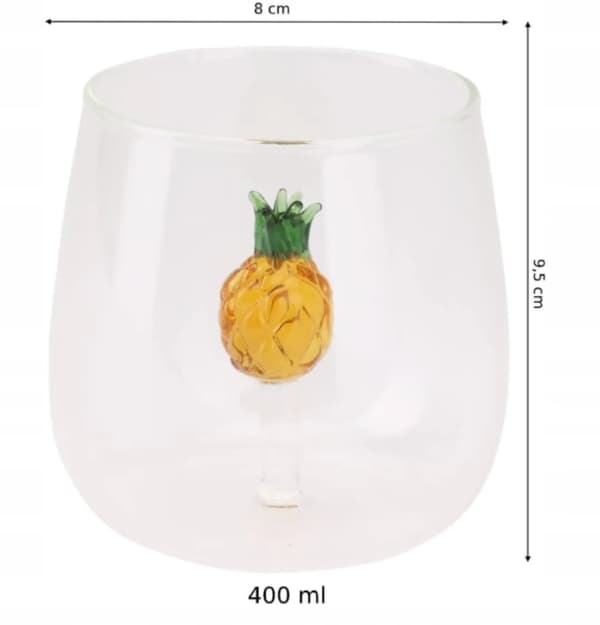 Drikkeglas med ferietema og figur indeni 400ml