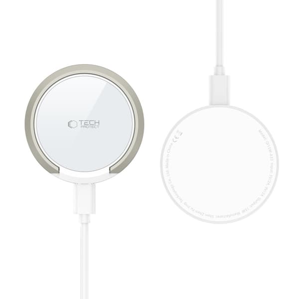 TECH-PROTECT QI15W-A33 MAGNETISK MAGSAFE TRÅDLÖS LADDARE VIT