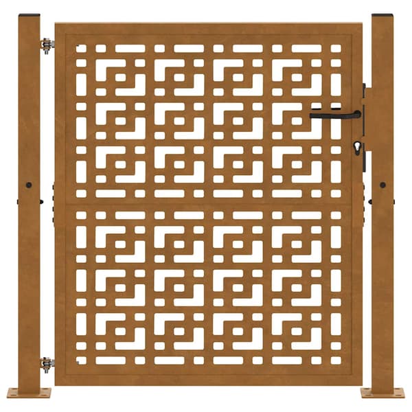 vidaXL havelåge 105x105 cm rustfri stål krydsmønster