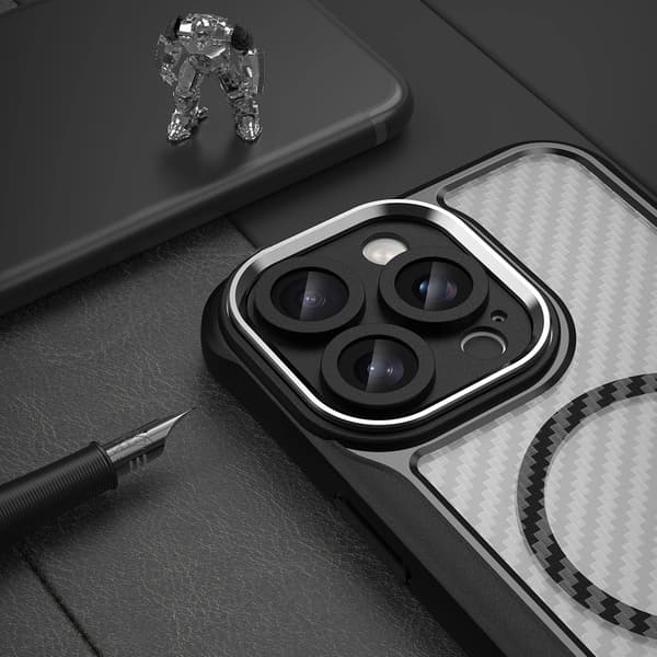 Leading Series MagSafe Silikone Etui til iPhone 16 Pro Max - Sort