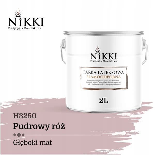 Tahmaton lateksimaali väri pölyroosa H3250 2L syvä matta