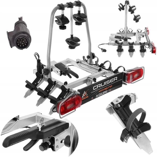 AGURI CRUISER SILVER 3-PLATFORM TIL 3 CYKLER