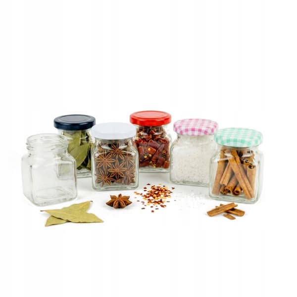 20x 120ml burkar för kryddor, örter, ljus, presentburk + lock FI53