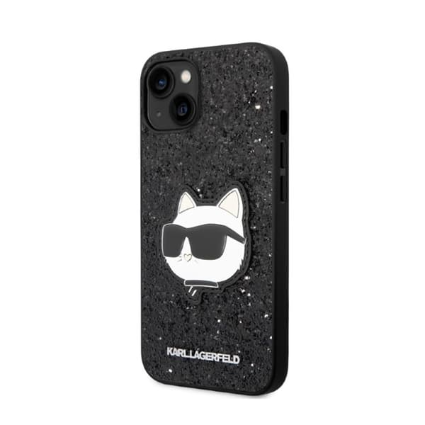 Karl Lagerfeld NFT Glitter Choupette Patch - iPhone 14 Plus-skal (svart)