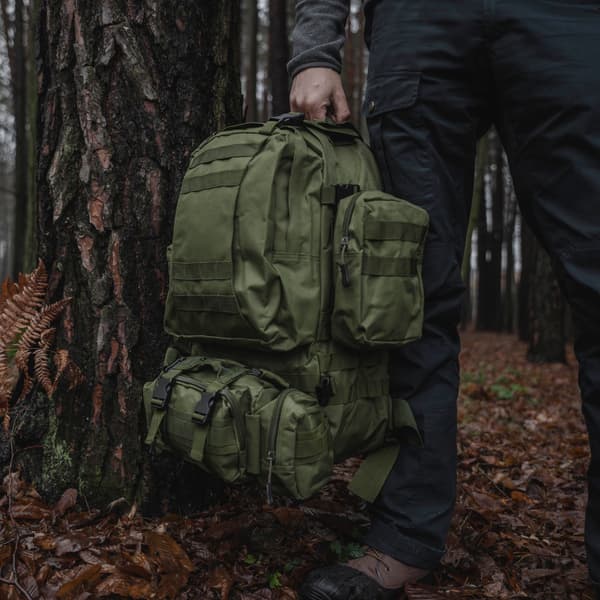 Vandretaske OFFLANDER survival combo 38l grøn