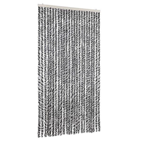 vidaXL insektnet, grå, sort og hvid, 100x230, chenille