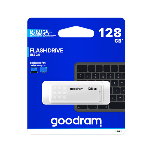 Goodram Pendrive USB 2.0 128GB vit