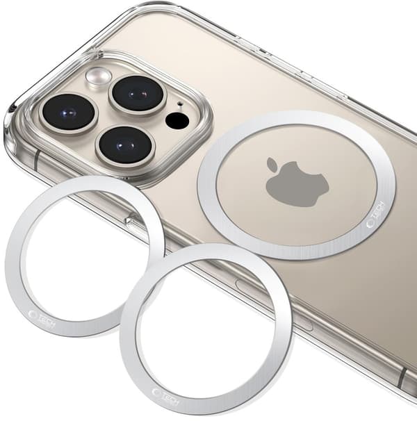 TECH-PROTECT MMP-110 2-i-1 magnetisk MAGSAFE-ring sølv & sølv