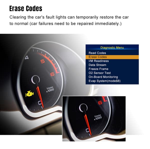 Diagnostisk måler OBD2 scanner batteritester Konnwei KW870