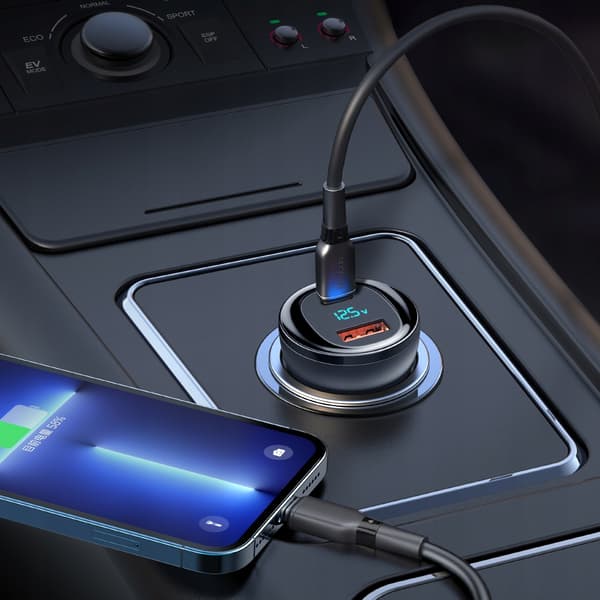 MCDODO KRAFTIG HURTIG BILOPLADER 2X USB USB-C 95W LED