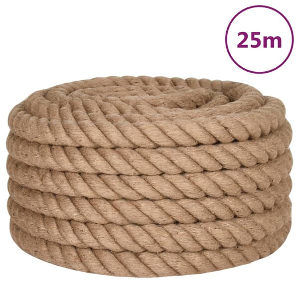 vidaXL jute reb, 25 m langt, 30 mm tykt