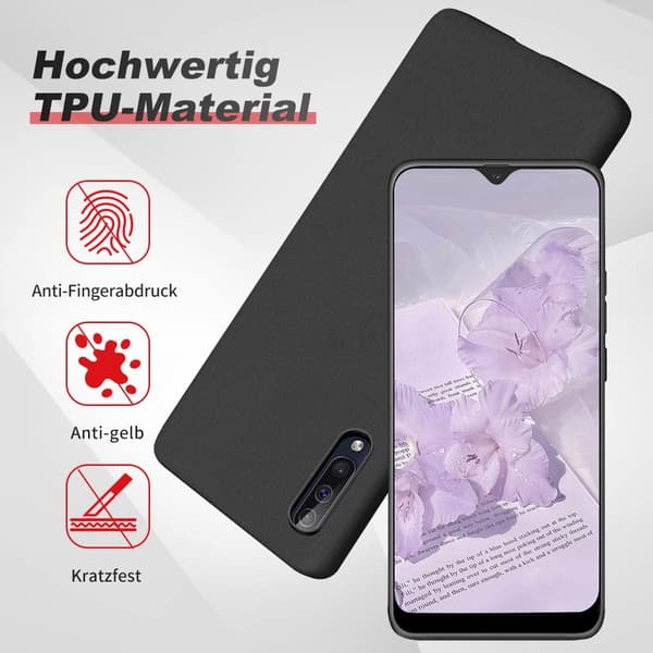 MUSTA SILIKONIKUORI SAMSUNG GALAXY A50:LLE