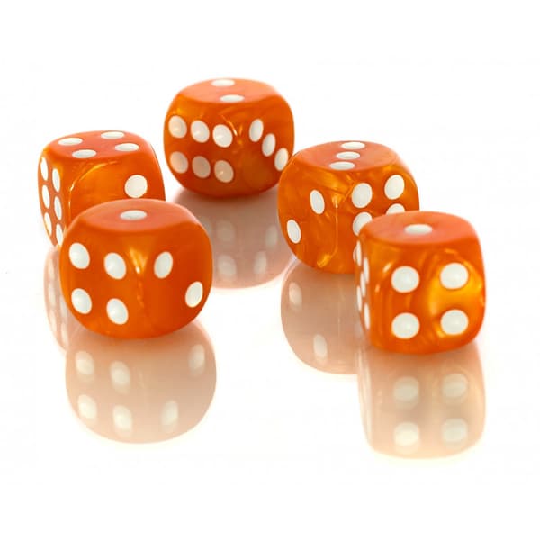 D6 1,6 cm RPG Eldboll Sexsidiga Tärningar
