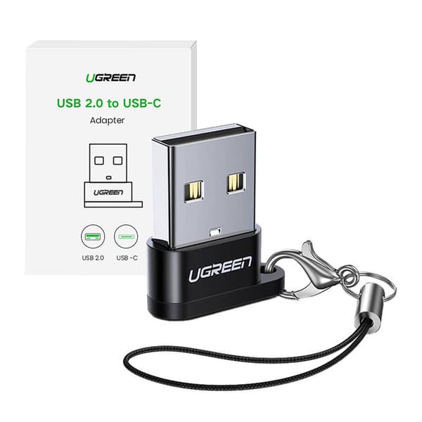 UGREEN US280 USB-C till USB-A 2.0-adapter (svart)