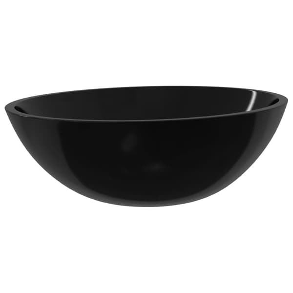 vidaXL glasvask, 50x37x14 cm, sort