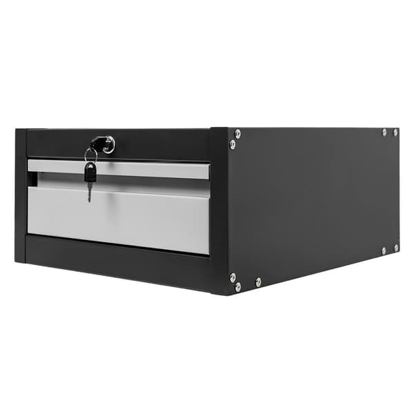 Mega-M værktøjsskab til arbejdsborde 1 skuffe 37x48,6x19 cm system 01 graffiti og grå front