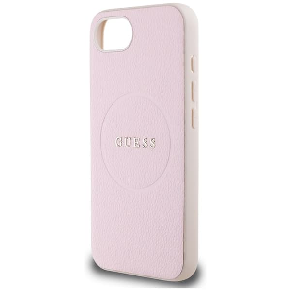 Guess Grained Ring MagSafe – Skal till iPhone 16e (Rosa)
